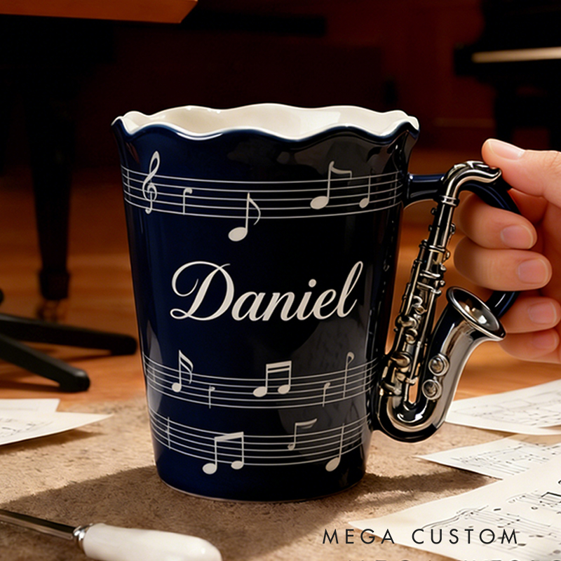 Personalized Musical Instrument Coffee Mug Perfect Gift for Musicians and Music Lovers Alike