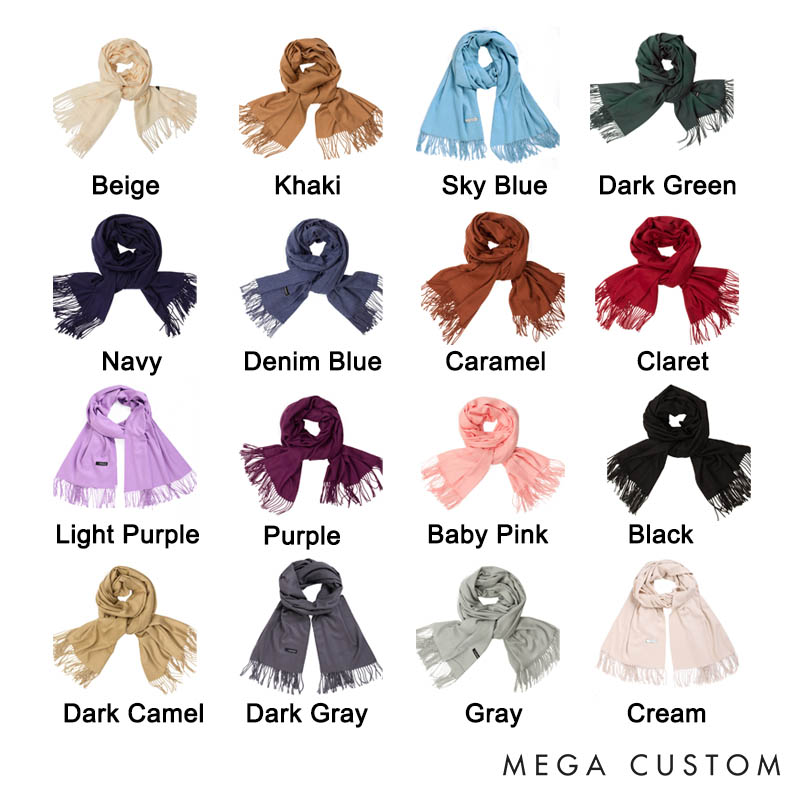 Personalized Pet Lover Pet Dog Cat Silhouette Super Soft Warm Scarf Shawl with Embroidered Name Birthday Gift for Couple