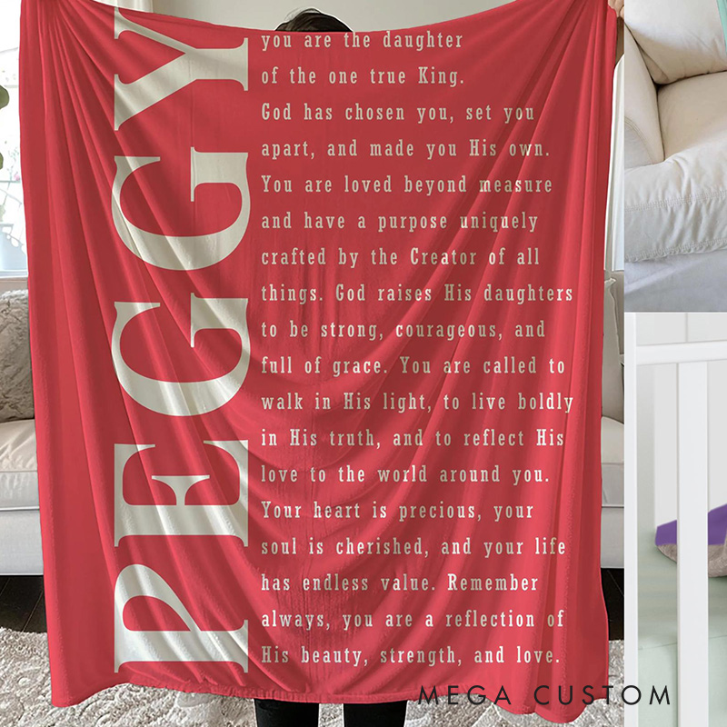 Personalized God has Chosen you Throw Blanket with Custom Name Faith Home Decor Religious Gift Christian Gift 