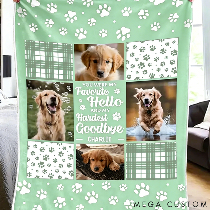 Personalized Pet Lover Memorial Sympathy Throw Blanket