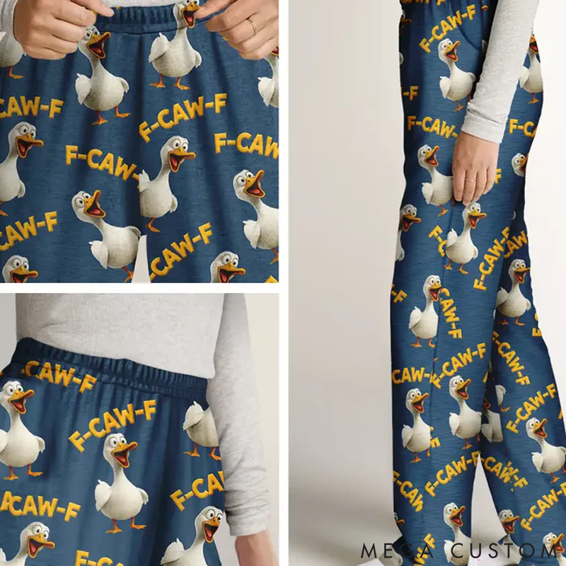 Personalized Pet Lover Funny Chicken Bird F Caw F Pants Pajamas
