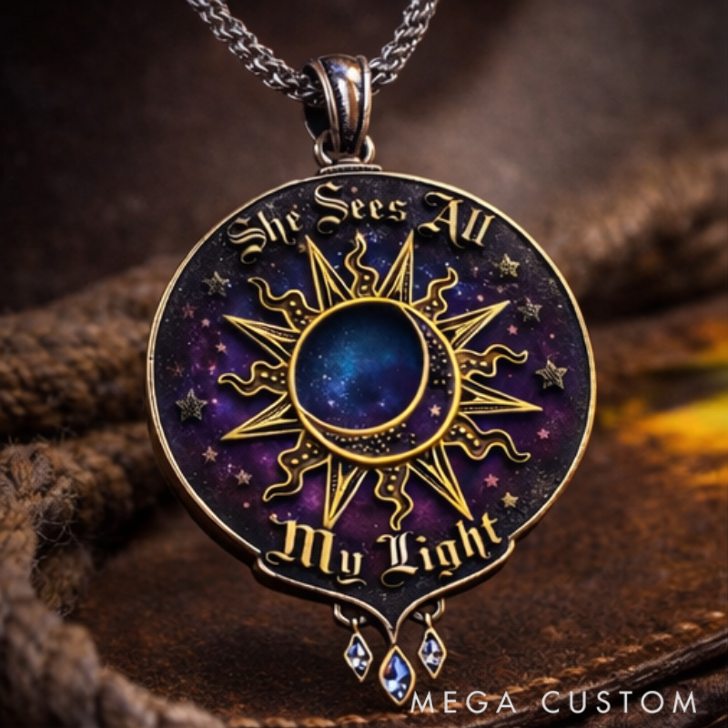 Personalized Matching Magic Moon Star Necklaces Celestial Symbolizing Love Romantic Gift for Couples