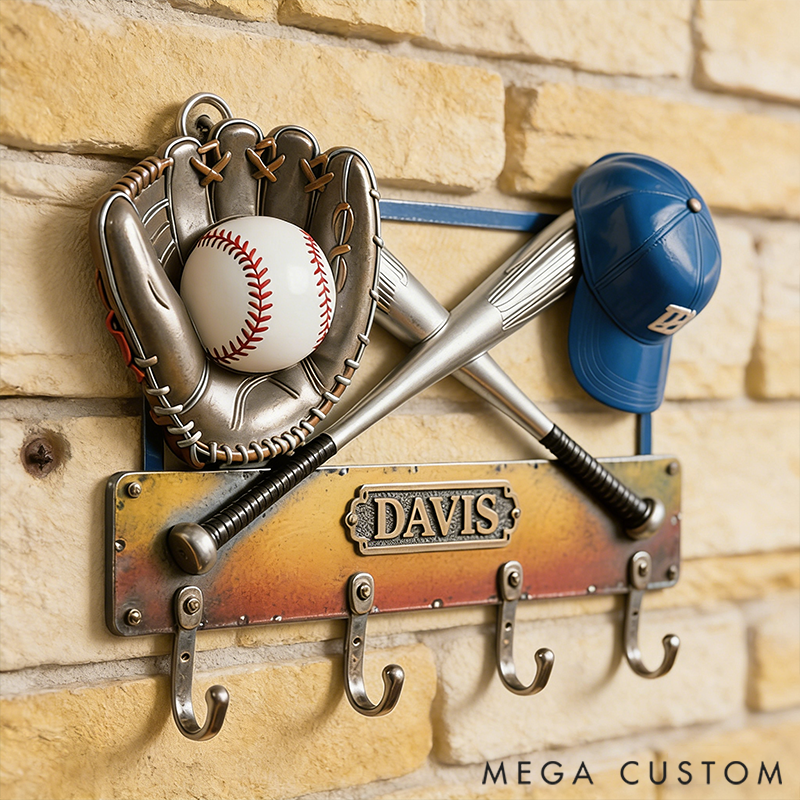 Personalized Metal Baseball Keychain Perfect Gift for Baseball Fans