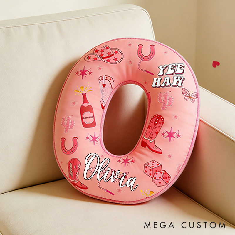 Personalized Letter Pillow with Name Custom Throw Pillow for Flower Girl Christmas Home Decor Gift for Her