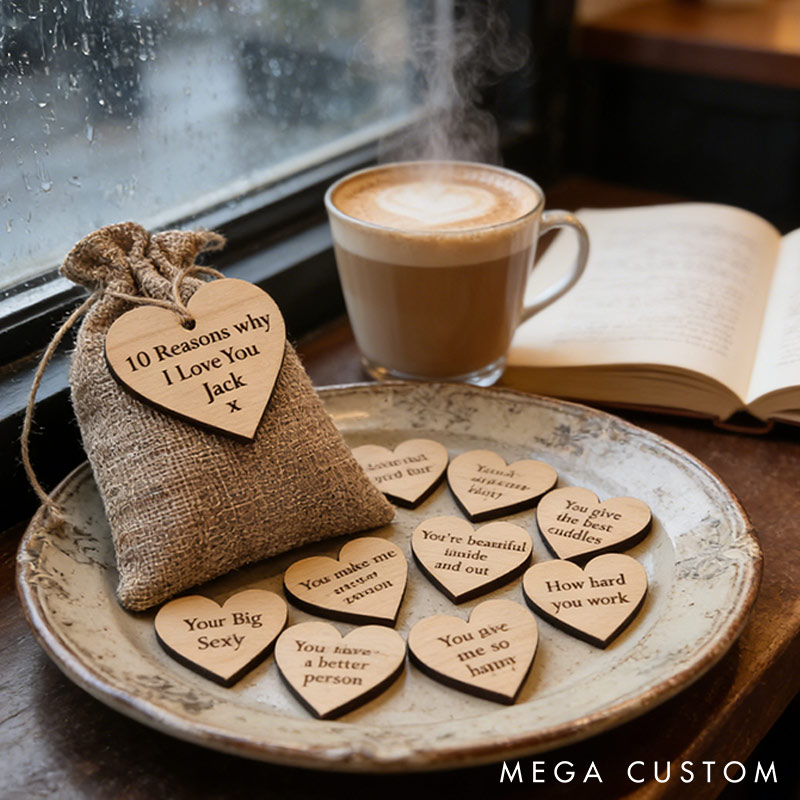Personalized Couple Bag of Reasons Why I Love You Romantic Gift for Someone Special Valentine's Day Gift for Wife Husband Gift for Girlfriend Boyfriend