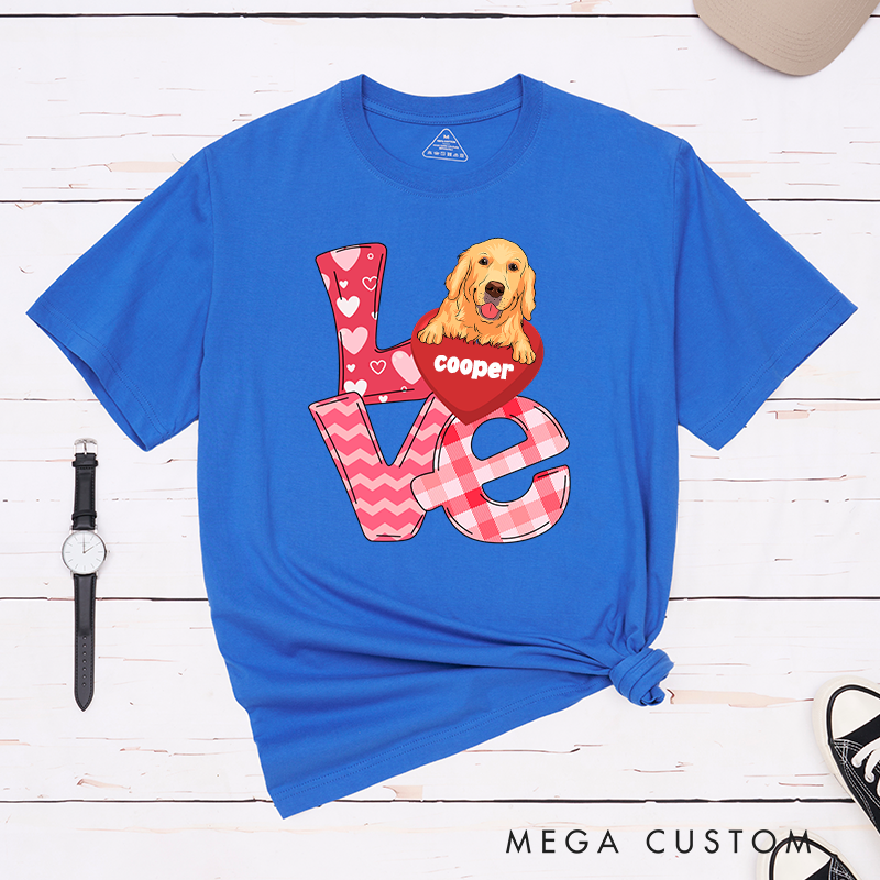 Personalized Dog Lover Love Valentine T-Shirt