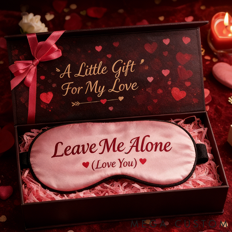 Personalized Couple Sleep Masks Custom Text All Day Comfort Relaxing Sleep Buddy for Partners