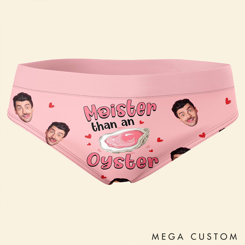 Personalized Boyfriend Husband Face Low-waisted Briefs Women Moister than an Oyster Underwear with Man Photo Valentines Day Gift for Girlfriend Wife