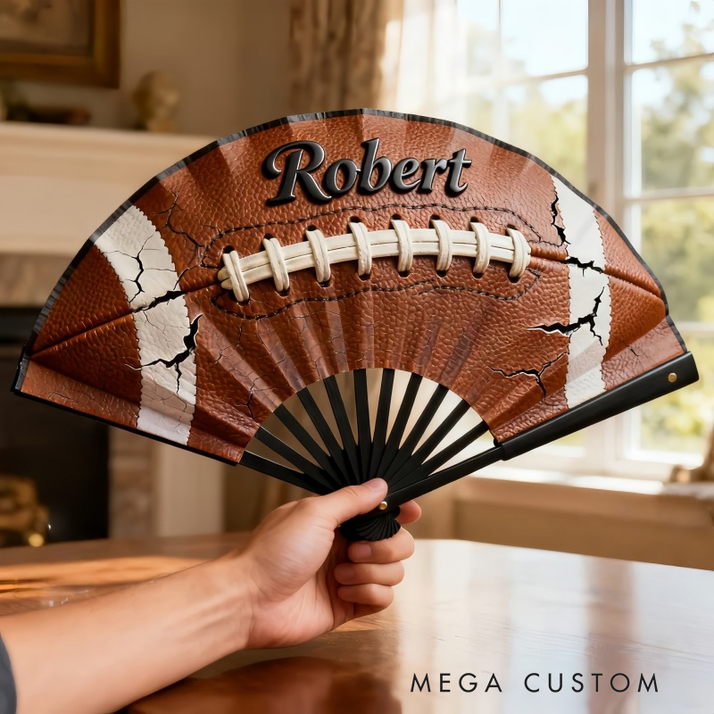 Personalized Football Pattern Fan the Perfect Gift for Football Fans