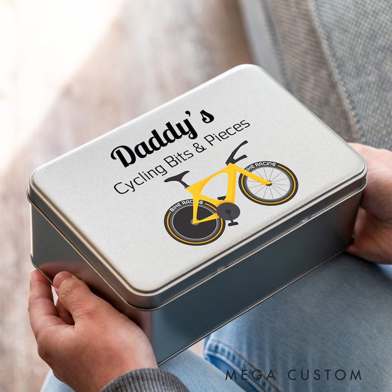 Personalized Treat Tin Cycling Gift Cycling Tin Bike Tin Cycling Gifts Bike For Men Gift For Cyclist Caravan Storage Tin Gift for Riding Lovers