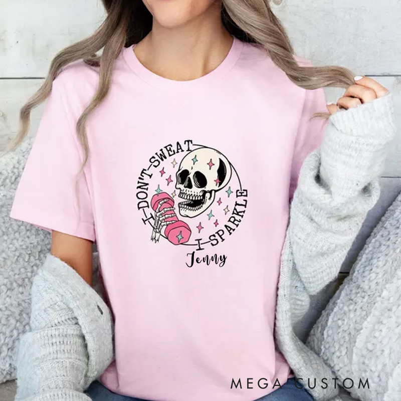 Personalized Gym Classic T-Shirt Gym Lover Shirt Sparkle Shirt Funny Gym Mental Health for Fitness Enthusiasts Bodybuilders and Gym Lovers