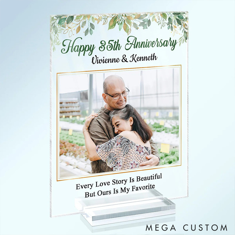 Personalized Happy Anniversary Couple Acrylic Plaque Custom Photo  Acrylic Plaque for Wife Husband Anniversary Gift for Girlfriend Boyfriend