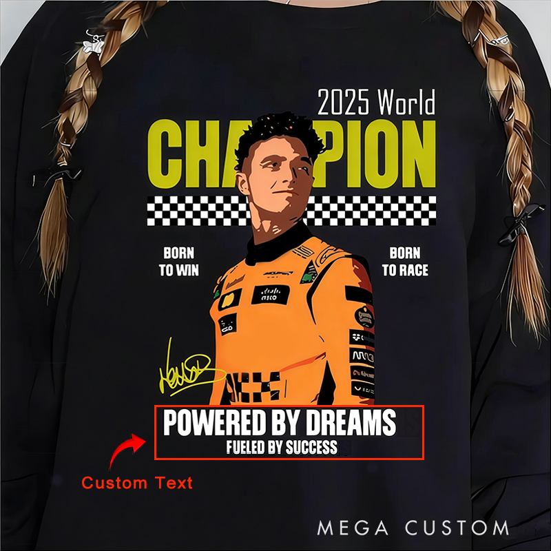 Personalized Racing Gifts Custom Champion Sweatshirt 2025 World Racer Hoodie for Racing Lovers Motorsport Fans