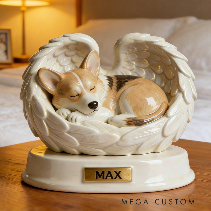 Personalized Custom Pet Memorial Figurine with Angel Wings a Heartfelt Tribute to Your Pet