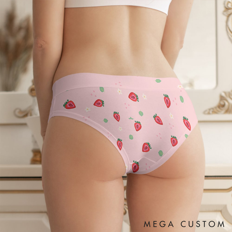 Personalized Boyfriend Husband Face Low-waisted Briefs Women All You Can Eat Underwear with Man Photo Portrait Valentines Day Gift for Girlfriend Wife