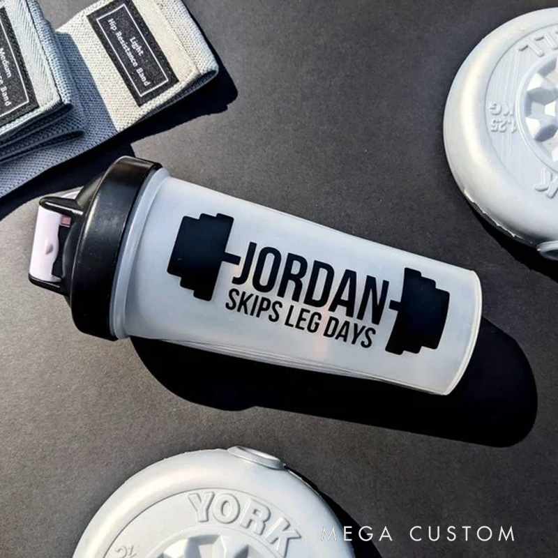 Personalised Protein Shaker New Year Resolution Gym Lover Gift Drinks Bottle Fitness Freak Healthy Shakes Father Dad Gift for Gym Lovers