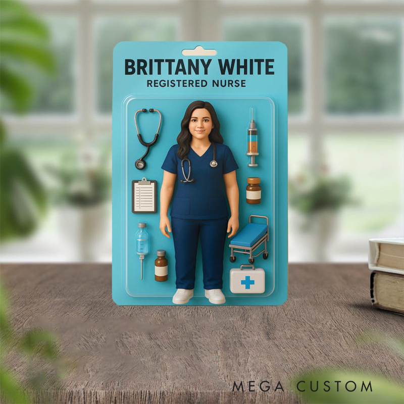 Personalized Nurse Gifts Custom Name and Title Acrylic Plaque Nurse Figure Block Graduation or Appreciation Gift for RN or Medical Staff