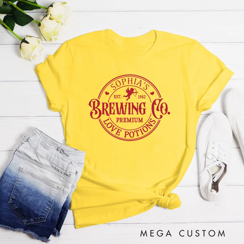Personalized Brewing Co. Cupid's Love Options Classic T-shirts Xoxo Cozy Shirt with Name Valentine's Day Gift for Women Baking Lover Her