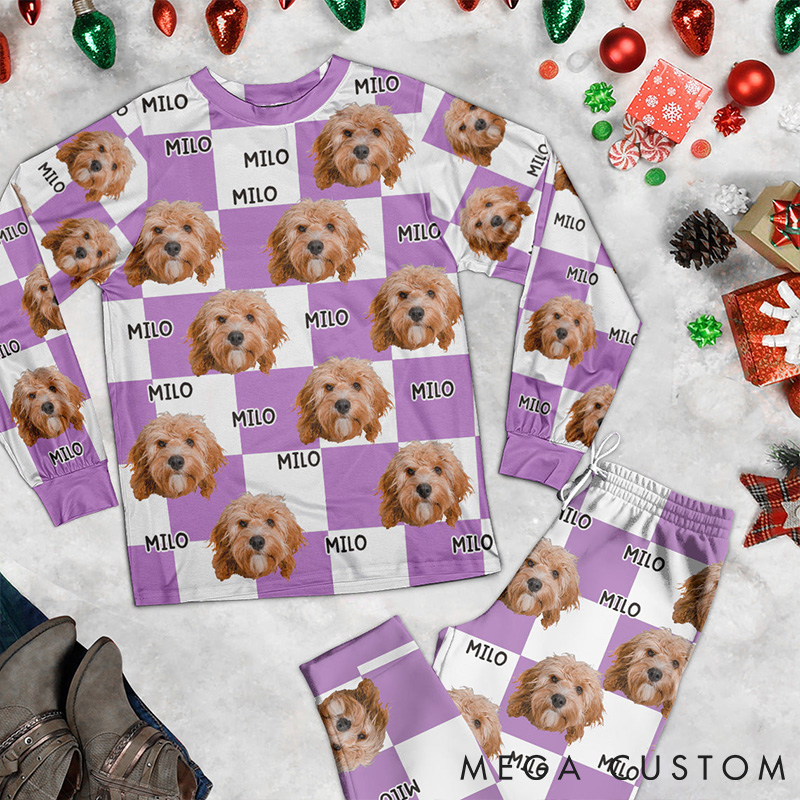 Personalized Pet Lover Pet Portrait Unique Gift for Pet Lovers for Dog Lovers for Cat Lovers Pajamas