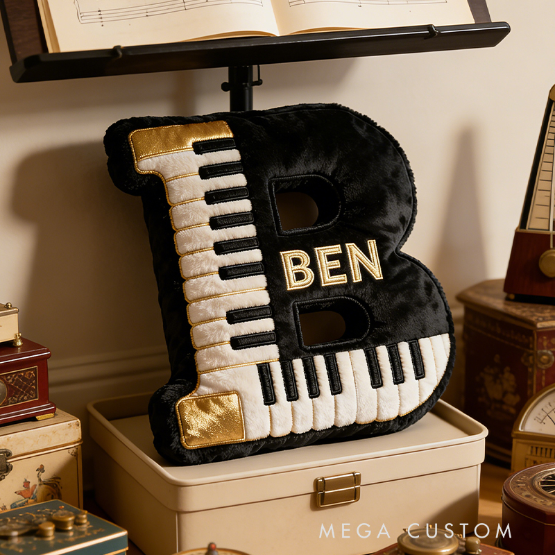 Personalized Piano Alphabet Pillow the Perfect Gift for Music Lovers