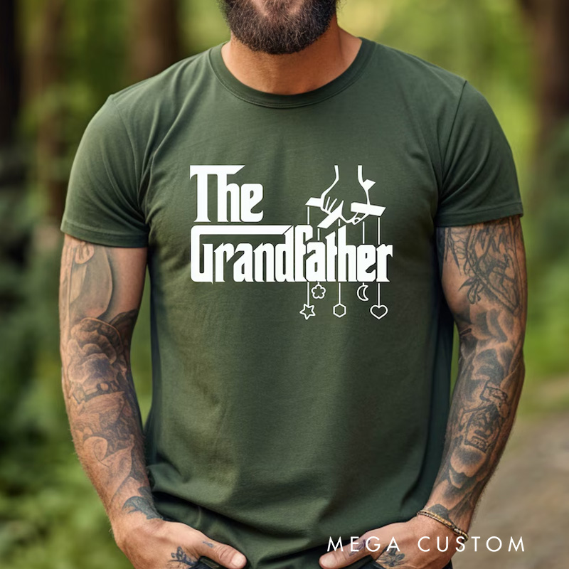 Personalized The Grandfather T-Shirt Gift for Grandpa Paternity Shirt Fathers Day Gift Baby Announcement Shirt Grandpa to Be Pregnancy T Shirt