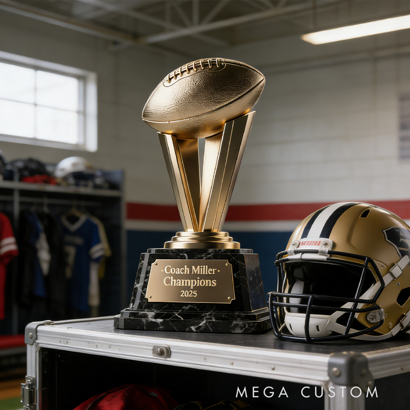 Personalized Acrylic American Football Coach Trophy