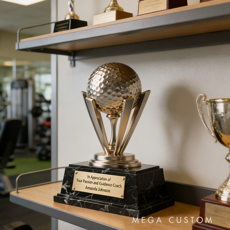 Personalized Acrylic Golf Coach Trophy