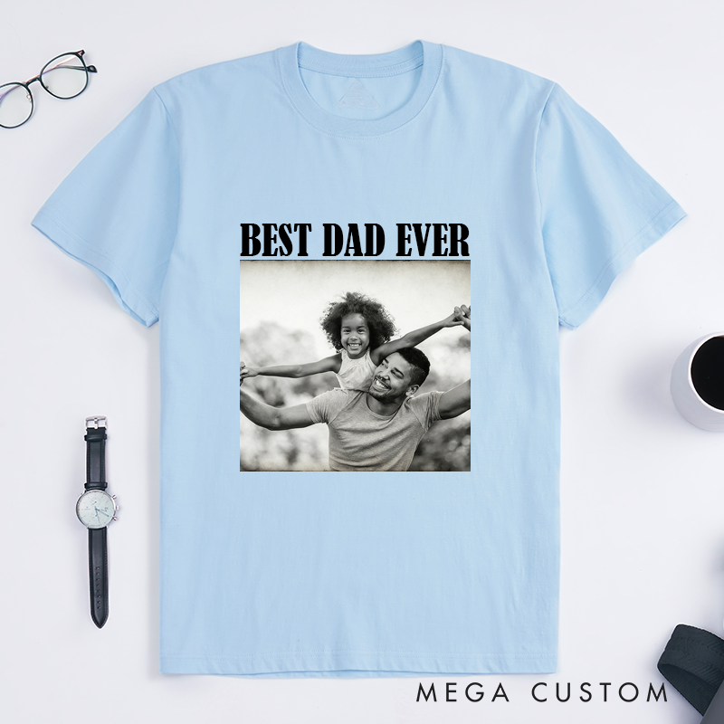 Personalised Photo Dad Shirt Custom Comfort Colors Dad Shirt Dad Picture Tshirt  Gift for Dad Dad Tee Dad Gift Grandpa Gift