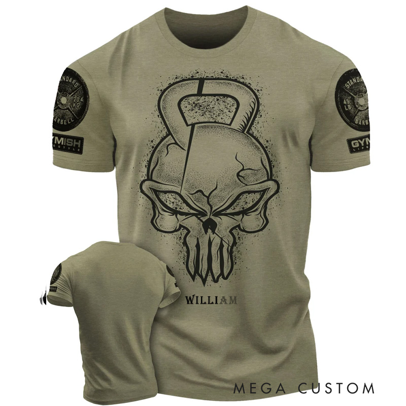 Personalized Gym Classic T-Shirt Gym Reaper Funny Motivational Workout Gym T-Shirt for Men for Fitness Enthusiasts Bodybuilders and Gym Lovers