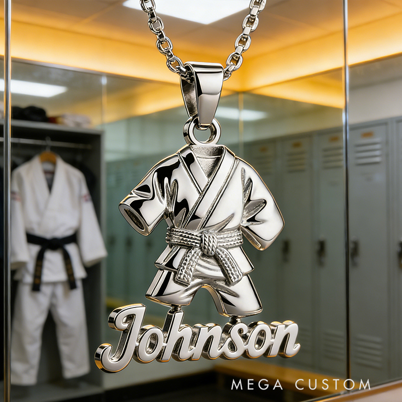 Personalized Taekwondo Name Necklace the Perfect Gift for Taekwondo Lovers