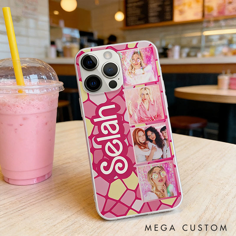Personalized Bestie Custom Photo Colorful Style Phone Case Valentines Gift for Friendship Galentines Gift for Beaties