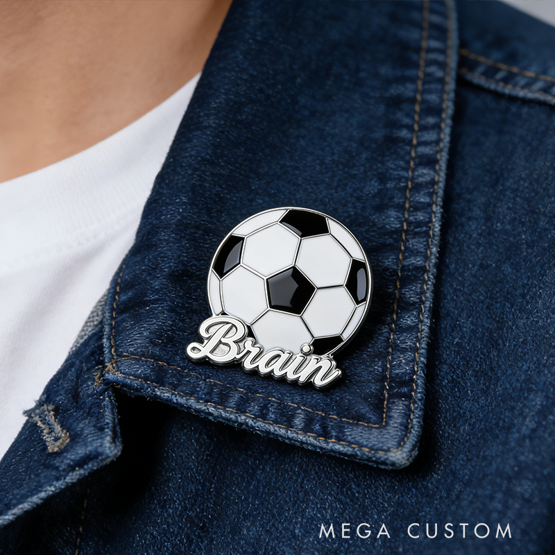 Personalized Soccer Pins Showcase Your Favorite Sports Ball for Unique Fashion Accessories