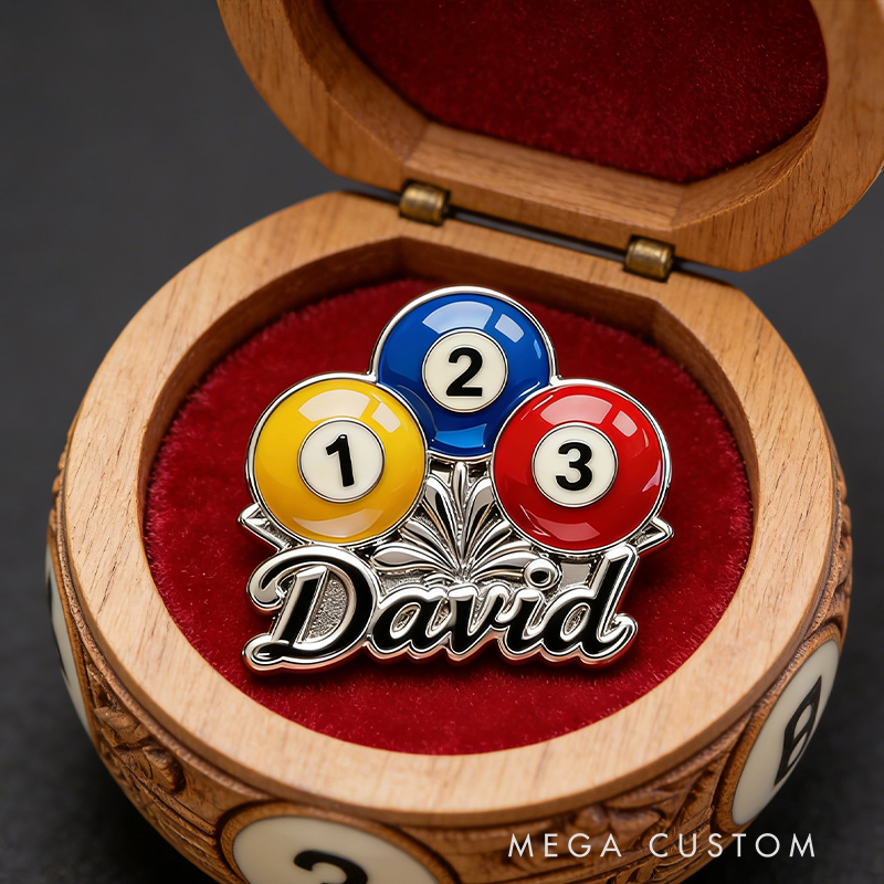 Personalized Fun Billiards Pins are the Ideal Accent for Jackets and Backpacks