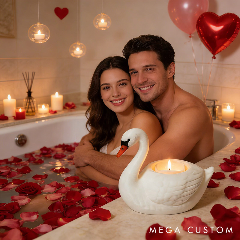 Personalized Swan Candle Holder 3D Printed Swan Candle Holder Bridal Shower Favor Couple Valentines Gift Date Night Candle Holder