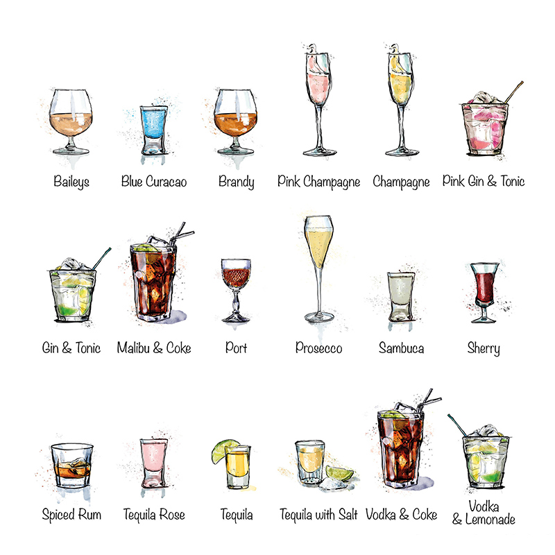 Personalized Family Drinks Print Frame New Home Gift Family Gift Housewarimg Gift 