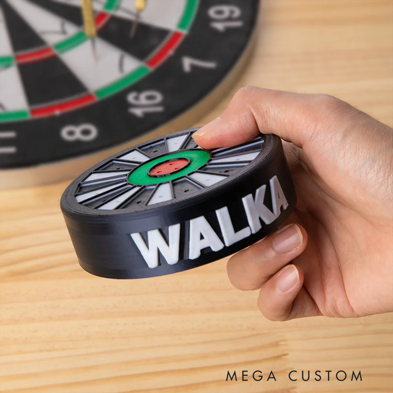 Personalized 3D Printing Mini Dartboard Design Dart Holder with Name Holds 23 Pcs Darts Birthday Gift for Dart Lover