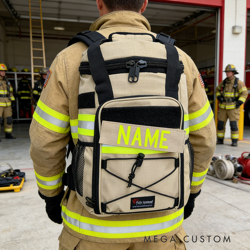 Personalized Custom Hi-Vis Insulated Cooler Backpack - Personalized Name Reflective Strip Leakproof Cooler Bag for Outdoor, Work, Picnics & Travel