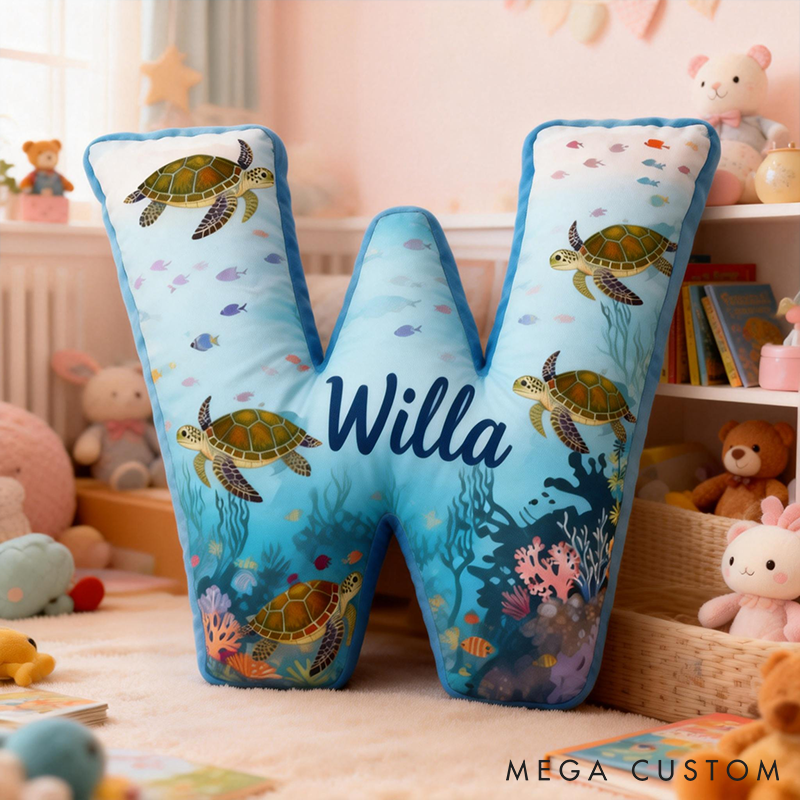 Personalized Pet Lover Funny Coral Reef Turtles Gift for Pet Lover for Turtles Lover Graphic 3D Print Pillow