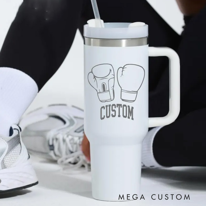 Personalized Fitness Tumbler Boxing Gloves Tumbler Gift for Gym Lovers