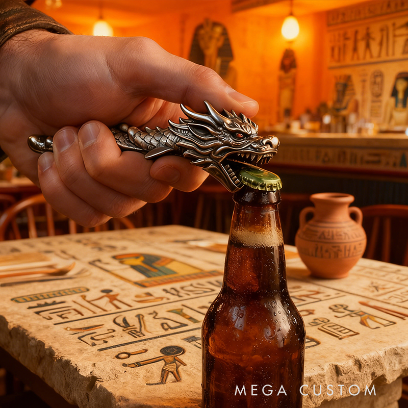 Dragon Head Metal Bottle Opener - Mythical Themed Bar Tool for Beer & Drinks