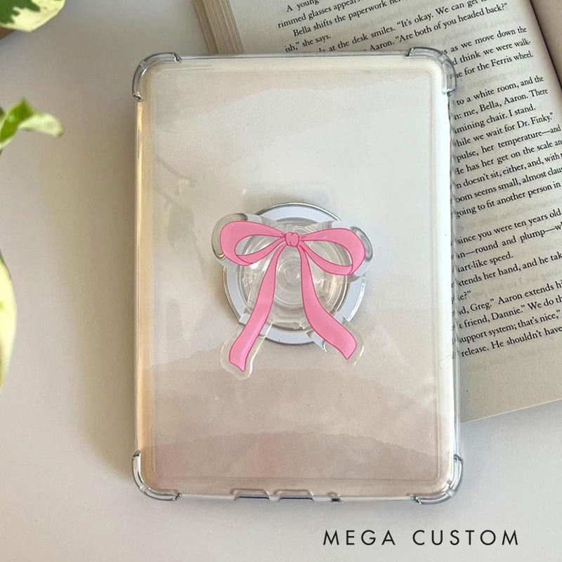 Pink Bow Magnetic Kindle Grip MagSafe Kindle Grip Magnetic Kindle Holder Kindle Accessories Bookish Gifts for Her