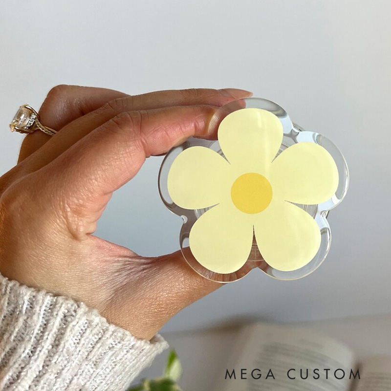 Yellow Daisy Magnetic Kindle Grip Flower MagSafe Kindle Grip Magnetic Kindle Holder Kindle Accessories Bookish Gifts for Her