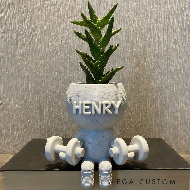 Personalized 3D Printed Do You Even Lift Bro Weightlifter Strength Trainer Airplant Succulent Holder Gift for Friends Gym Rat Gym Lovers