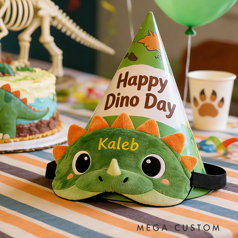 Personalized Stegosaurus Whimsical Dinosaur Sleep Eye Mask Custom Eye Cover Comfortable Gift for Children