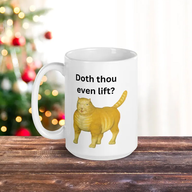 Personalized Funny Cat Gym Mug Gym Motivation Do You Even Lift Bro Gift Fitness Enthusiast Gift for Gym Lover