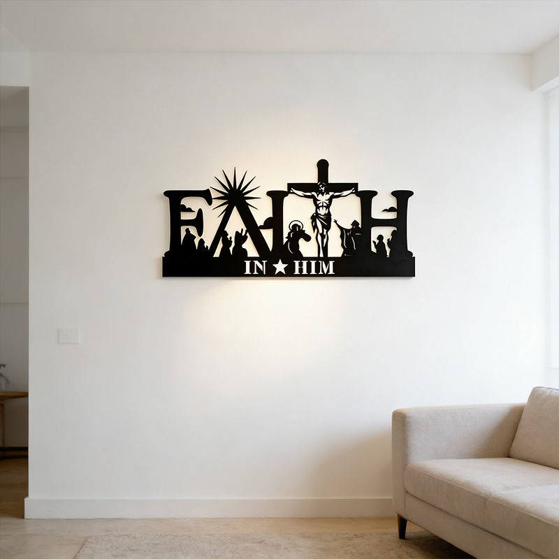 Personalized He is Risen Faith Metal Sign Wall Art Christian Home Decor Religious Gift Easter Gift for Family and Friends