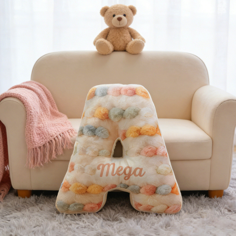 Personalized Yarn Ball Knitting Pillow Graphic 3D Print Knitting Letter with Custom Name Gift for Knitting Lovers