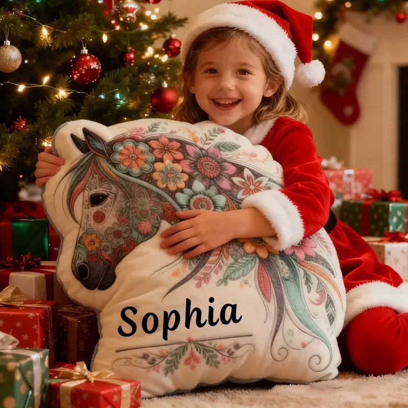 Personalized Equestrian In My Horse Girl Graphic 3D Print Pillow for Riding Enthusiasts Horse Lovers Rider Racing Soft and Funny Home Decor