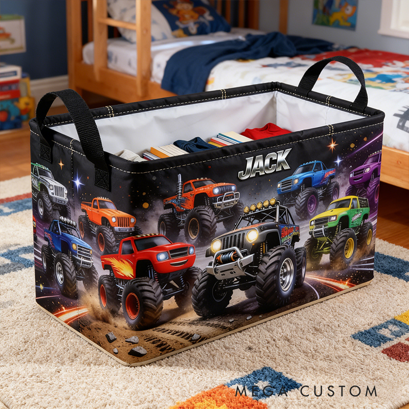 Personalized Themed Storage Box – Custom Name Children's Toy Storage Box (Suitable for Nursery/Playroom)