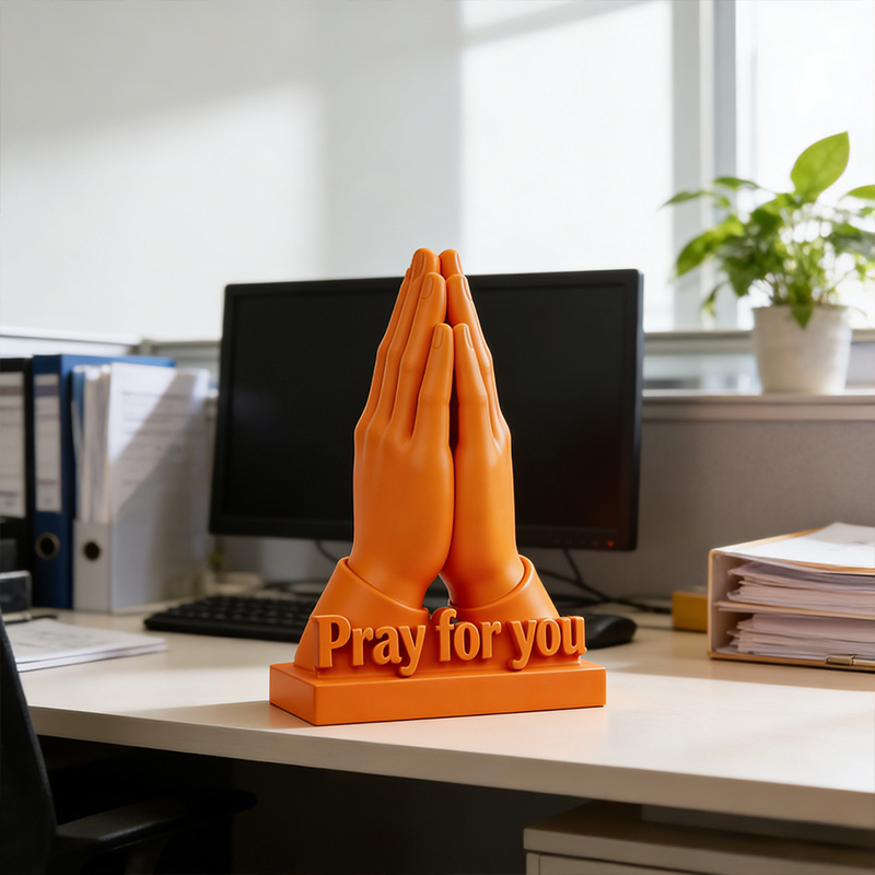 Personalized Praying Hands 3D Printed Home Decor with Custom Name Pray for you Faith Gift Religious Gift for Christians